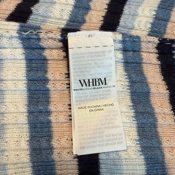 WHBM Cashmere-Blend Elbow-Sleeve Shirred Sweater NWT - Picture 5 of 8